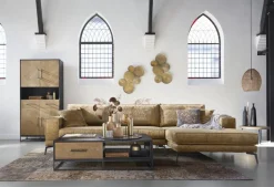 Hoekbank rechts Andelo HR-schuim zitting bruin