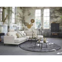 Hoekbank rechts Ansio pocket-visco zitting beige