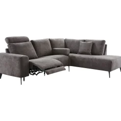 Hoekbank rechts Davanti pocket HR koudschuim donkergrijs