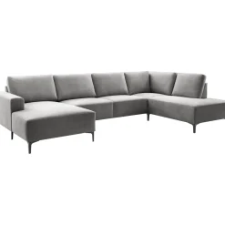 Hoekbank rechts Fabria donkergrijs basic comfort