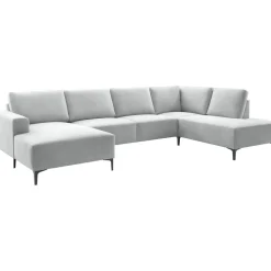 Hoekbank rechts Fabria lichtgrijs groot basic comfort