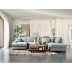 Hoekbank rechts Florance polyether grijs