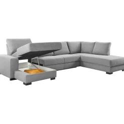 Hoekbank rechts Florance polyether grijs