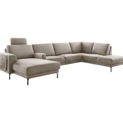 Hoekbank rechts Moscato traagschuim beige relaxfunctie