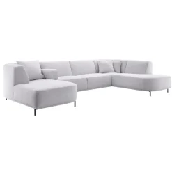 Hoekbank rechts Pantini lichtgrijs excellent comfort