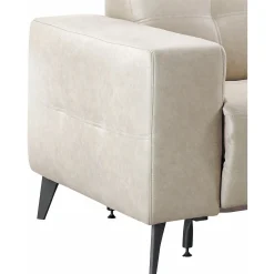 Hoekbank rechts Piorino pocketvering lichtgrijs relaxfunctie