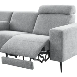 Hoekbank rechts Puento gerecycled polyether HR-zitting grijs