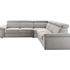 Hoekbank Temiso pocketveren grijs verstelbare zitdiepte L