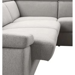 Hoekbank Temiso pocketveren grijs verstelbare zitdiepte L