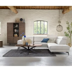 Hoekbank Tusari HR-schuim zitting beige verstelbare zitdiepte