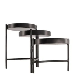 Kaarsenhouder Mondavio metaal zwart