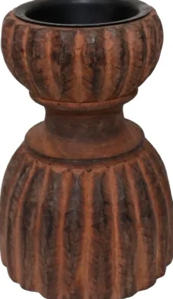 Kandelaar Alessano bruin rond