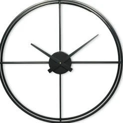 Klok Nimar metaal rond 60cm zwart strak dessin 60