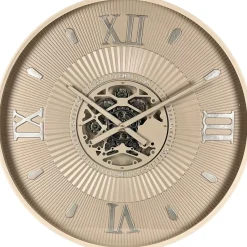 Klok Nimar metaal rond 80cm taupe dessin 55