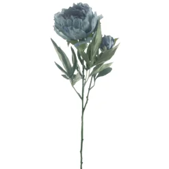 Kunstbloem Varenzo pioenroos lichtblauw