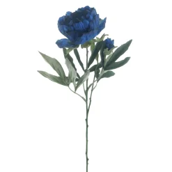 Kunstbloem Varenzo pioenroos blauw