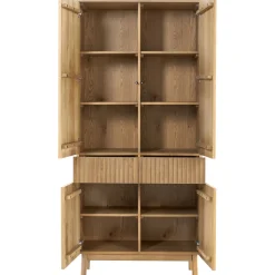 Opbergkast Arrosto eikenhout 202x90x45 cm light roast
