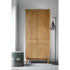 Opbergkast Arrosto eikenhout 202x90x45 cm light roast