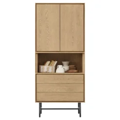 Opbergkast Belvio (85 Cm) light oak fineer