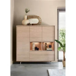 Opbergkast Famosa bruin 150x150x45 cm