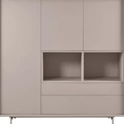 Opbergkast Famosa grijs 150x150x45 cm