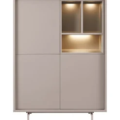 Opbergkast Famosa grijs 136x102x45 cm