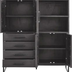 Opbergkast Piastra 126 cm zwart