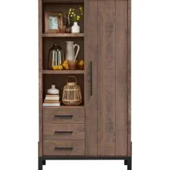 Opbergkast Ricardi 175x90x45 cm dark mango