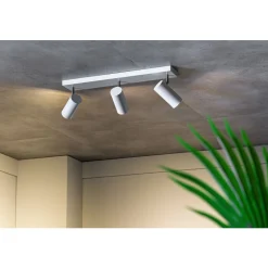 Plafondspot Mirare wit metaal 3-spots