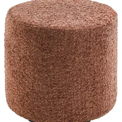 Poef Roby 40 cm bruin rond