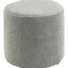 Poef Roby 40 cm grijs rond