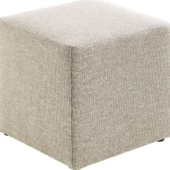 Poef Roby 40x40 cm beige vierkant