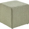Poef Roby 45x45 cm lichtgroen vierkant