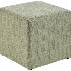 Poef Roby 45x45 cm lichtgroen vierkant