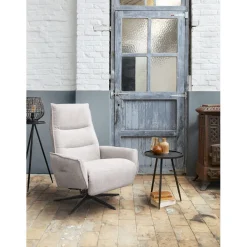 Relaxfauteuil Livo handmatig verstelbaar lichtgrijs