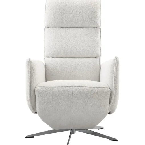 Relaxfauteuil Moio verstelbare rug en voetensteun M lichtgrijs