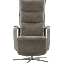 Relaxfauteuil Seduto elektrisch microleder donkergrijs