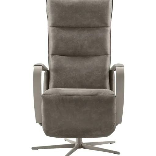 Relaxfauteuil Seduto elektrisch microleder donkergrijs