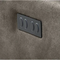 Relaxfauteuil Seduto elektrisch microleder donkergrijs