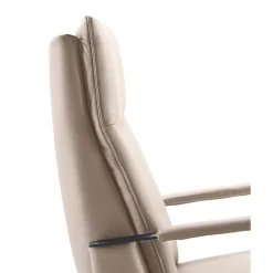 Relaxfauteuil Seduto elektrisch leder beige