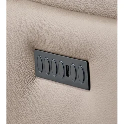 Relaxfauteuil Seduto elektrisch leder beige