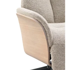 Relaxfauteuil Serio beige licht hout premium comfort