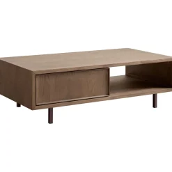 Salontafel Calvo bruin 123x64 cm rechthoekig