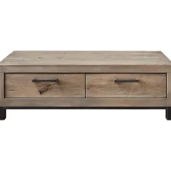 Salontafel Hevano eikenhout 65x132 cm rechthoekig moose