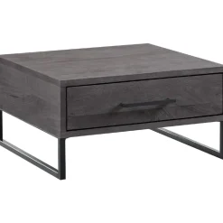 Salontafel Piastra 64x64 cm zwart