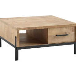 Salontafel Ricardi 90x90 cm vierkant mango