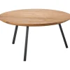 Salontafel Romaro teakhout 75 cm rond mix rough