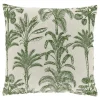 Sierkussen Canosa lichtgroen met palmboom print