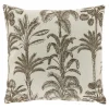Sierkussen Canosa taupe met palmboom print