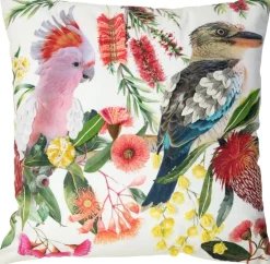 Sierkussen Faicchio vogels 45x45cm roze